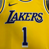 LAKERS RUSSELL #1 Yellow Top Quality Hot Pressing NBA Jersey