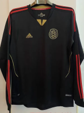 2011-2012 Mexico Away Black Long Sleeve Retro Soccer Jersey