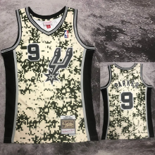 2013-14 SA Spurs PARKER #9 Green CamouflageTop Quality Hot Pressing NBA Jersey
