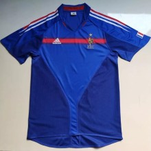 2004 France Home Retro Soccer Jersey