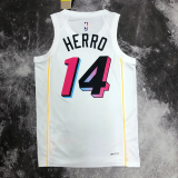 22-23 HEAT HERRO #14 White City Edition Top Quality Hot Pressing NBA Jersey