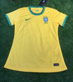 2021 Brazil Home Women Retro Soccer Jersey