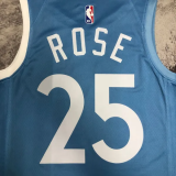 2019-20 Timberwolves ROSE #25 Sky Blue Retro Top Quality Hot Pressing NBA Jersey
