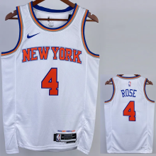 22-23 KNICKS ROSE #4 White Top Quality Hot Pressing NBA Jersey