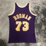 1998-99 LAKERS ROOMAN #73 Purple Retro Top Quality Hot Pressing NBA Jersey(圆领）