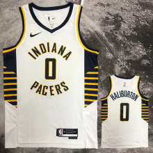 22-23 Indiana Pacers HALIBURTON #0 White Home Top Quality Hot Pressing NBA Jersey