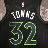 22-23 TIMBERWOLVES TOWNS #32 Black Top Quality Hot Pressing NBA Jersey (Trapeze Edition)