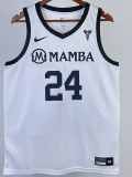 2023 LAKERS BRYANT #24 White MAMBA Top Quality Hot Pressing NBA Jersey