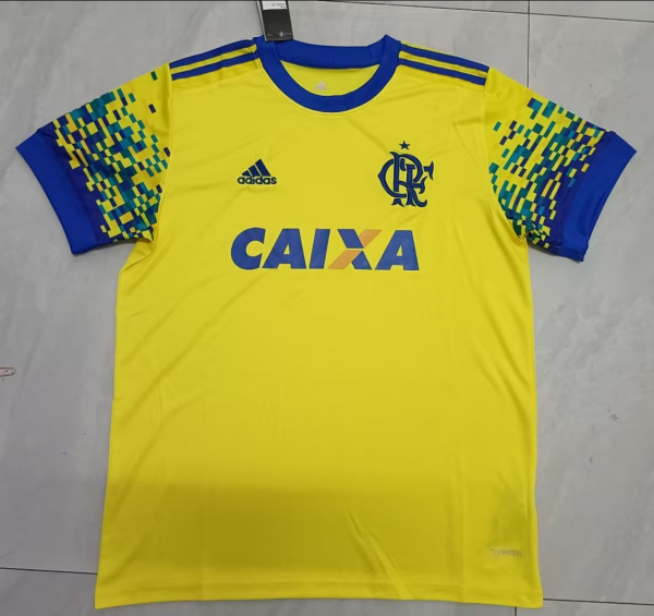 2017-2018 Flamengo Yellow Retro Soccer Jersey