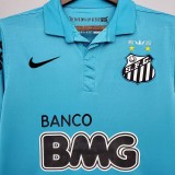 2012-2013 Santos FC Blue Retro Soccer Jersey