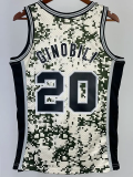2013-14 SA Spurs GINOBILI #20 Green CamouflageTop Quality Hot Pressing NBA Jersey