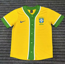 2023 Brazil New Style Yellow Warm-up Suit