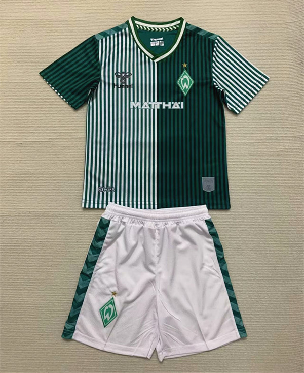 23-24 Werder Bremen Home Kids Soccer Jersey