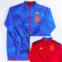 2023 Spain Blue & Red Double Sided Windbreaker (双面风衣)(刺绣)