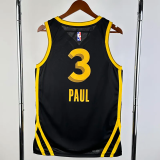 23-24 WARRIORS PAUL #3 Black City Edition Top Quality Hot Pressing NBA Jersey