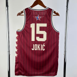 23-24 ALL-STAR JOKIC #15 Red Top Quality Hot Pressing NBA Jersey