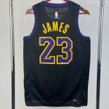23-24 LAKERS JAMES #23 Black City Edition Top Quality Hot Pressing NBA Jersey