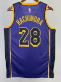 22-23 LAKERS HACHIMURA #28 Purple Top Quality Hot Pressing NBA Jersey (Trapeze Edition)