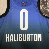 2023 ALL STAR HALIBURTON #0 Blue Top Quality Hot Pressing NBA Jersey