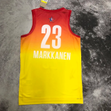 2023 ALL STAR MARKKANEN #23 Yellow Top Quality Hot Pressing NBA Jersey