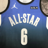 2023 ALL STAR JAMES #6 Blue Top Quality Hot Pressing NBA Jersey