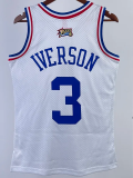 ALL-STAR IVERSON #3 White Top Quality Hot Pressing NBA Jersey
