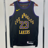 23-24 LAKERS JAMES #23 Black City Edition Top Quality Hot Pressing NBA Jersey