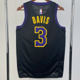 23-24 LAKERS DAVIS #3 Black City Edition Top Quality Hot Pressing NBA Jersey
