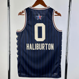 23-24 ALL-STAR HALIBURTON #0 Blue Top Quality Hot Pressing NBA Jersey