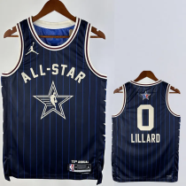 23-24 ALL-STAR LILLARD #0 Blue Top Quality Hot Pressing NBA Jersey