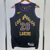 23-24 LAKERS HACHIMURA #28 Black City Edition Top Quality Hot Pressing NBA Jersey