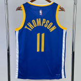 22-23 WARRIORS THOMPSON #11 Blue Top Quality Hot Pressing NBA Jersey