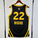 23-24 WARRIORS WIGGINS #22 Black City Edition Top Quality Hot Pressing NBA Jersey