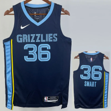 22-23 GRIZZLIES SMART #36 Dark Blue Top Quality Hot Pressing NBA Jersey