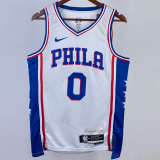 22-23 76ERS MAXEY #0 White Top Quality Hot Pressing NBA Jersey