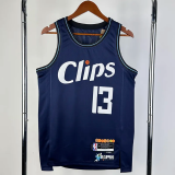 23-24 CLIPPERS GEORGE #23 Dark blue City Edition Top Quality Hot Pressing NBA Jersey