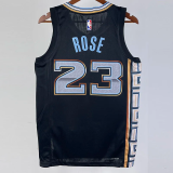 22-23 Grizzlies ROSE #23 Black City Edition Top Quality Hot Pressing NBA Jersey