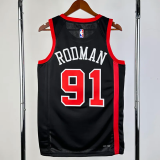 23-24 BULLS RODMAN #91 Black City Edition Top Quality Hot Pressing NBA Jersey