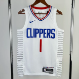 22-23 CLIPPERS HARDEN #1 White Top Quality Hot Pressing NBA Jersey