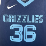 22-23 GRIZZLIES SMART #36 Dark Blue Top Quality Hot Pressing NBA Jersey