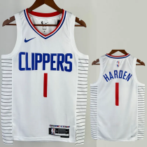 22-23 CLIPPERS HARDEN #1 White Top Quality Hot Pressing NBA Jersey