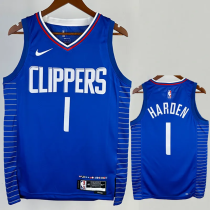 22-23 CLIPPERS HARDEN #1 Blue Top Quality Hot Pressing NBA Jersey
