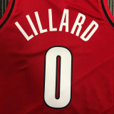 Trail Blazers LILLARD #0 Jordan Red Top Quality Hot Pressing NBA Jersey