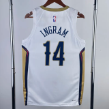 22-23 Pelicans INGRAM #14 White Top Quality Hot Pressing NBA Jersey（V领）