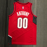 Trail Blazers ANTHONY #00 Jordan Red Top Quality Hot Pressing NBA Jersey
