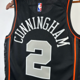 23-24 Pistons CUNNINGHAM #2 Black City Edition Top Quality Hot Pressing NBA Jersey