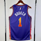 23-24 SUNS BOOKER #1 Purple City Edition Top Quality Hot Pressing NBA Jersey