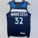 22-23 Timberwolves TOWNS #32 Blue Top Quality Hot Pressing NBA Jersey