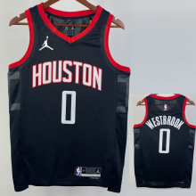 23-24 Rockets WESTBROOK #0 Black Top Quality Hot Pressing NBA Jersey (Trapeze Edition)