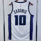 23-24 Kings SABONIS #10 White Top Quality Hot Pressing NBA Jersey